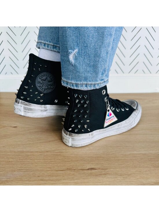 Converse Shoes - ❤️Rare Converse Chuck 70 Hi Womens Shoes Sz 5 Studded Sneaker Edge Punk A07207C